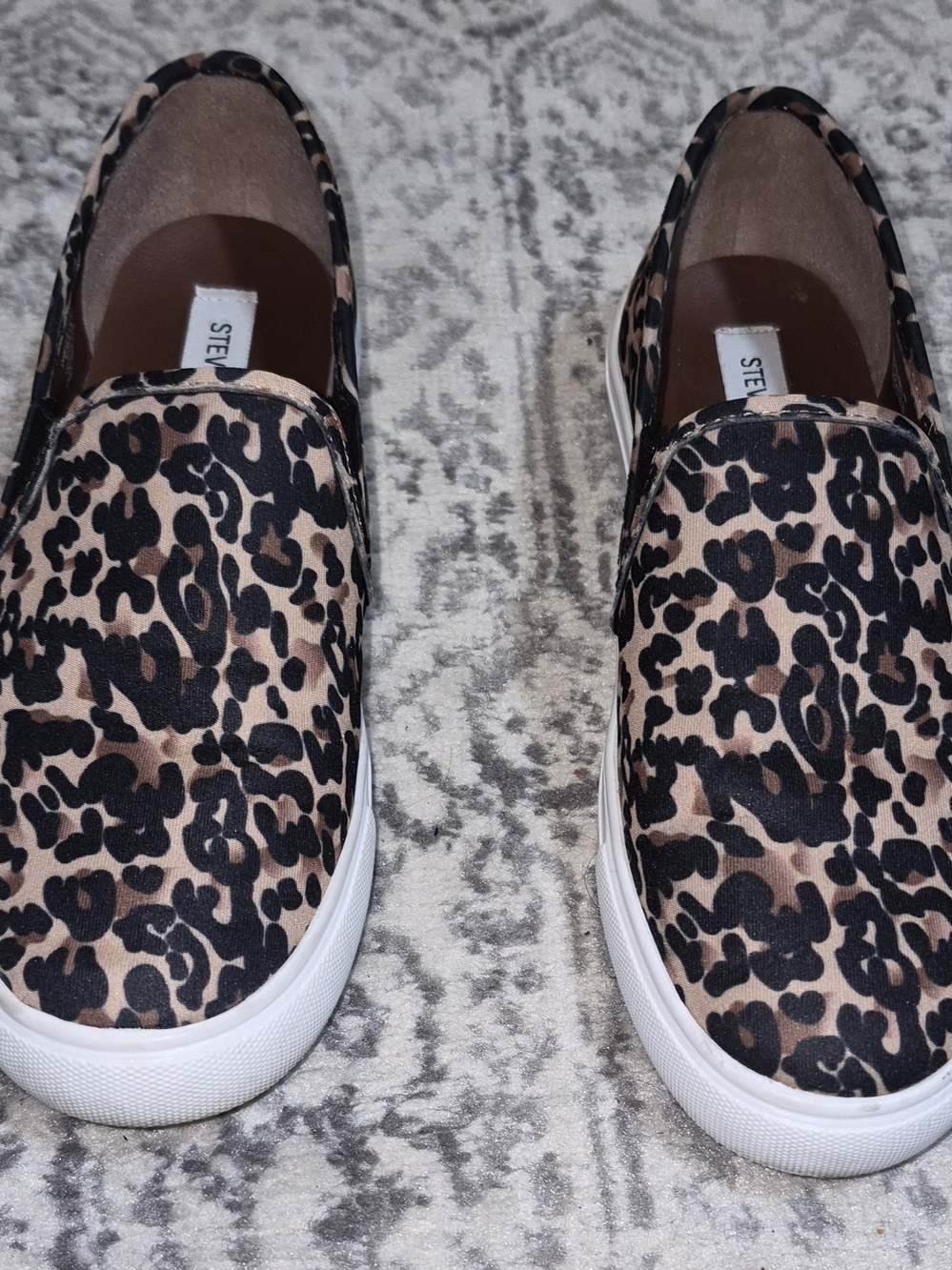 Steve Madden Leopard-Print Slip-On Sneakers - Black/Brown